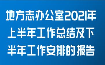 地方志办公室关于2021年上半年工作总结及下半年工作安排的报告范文