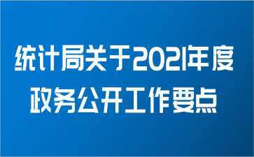 统计局关于2021年度政务公开工作要点