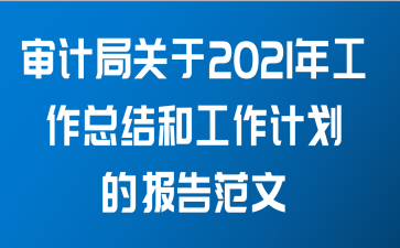 审计局关于2021年工作总结和工作计划的报告范文