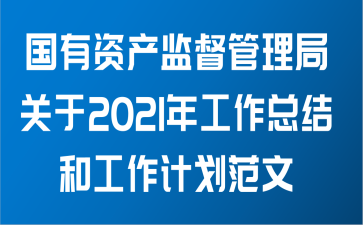 国有资产监督管理局关于2021年工作总结和工作计划范文