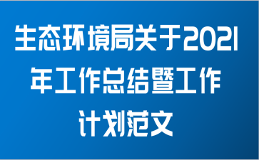 生态环境局关于2021年工作总结暨工作计划范文