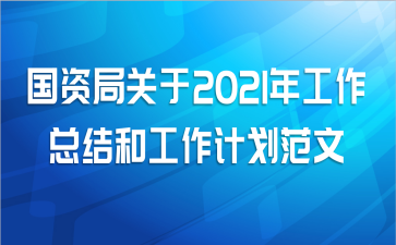 国资局关于2021年工作总结和工作计划范文