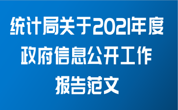 统计局关于2021年度政府信息公开工作报告范文