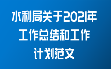 水利局关于2021年工作总结和工作计划范文