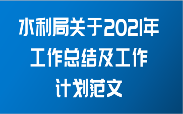 水利局关于2021年工作总结及工作计划范文