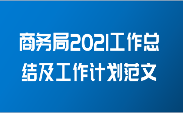 商务局2021工作总结及工作计划范文